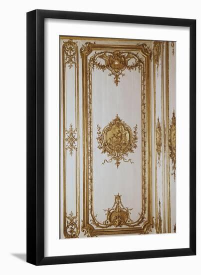 Cabinet intérieur du Roi Louis XV, détail des boiseries, décor 1760-null-Framed Giclee Print