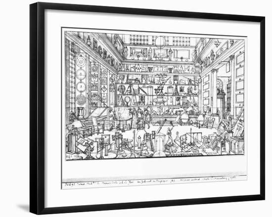 Cabinet of Physics, 1687-Jacques Sébastien Le Clerc-Framed Giclee Print