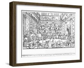 Cabinet of Physics, 1687-Jacques Sébastien Le Clerc-Framed Giclee Print