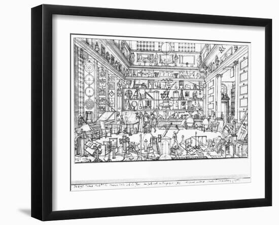 Cabinet of Physics, 1687-Jacques Sébastien Le Clerc-Framed Giclee Print