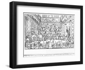 Cabinet of Physics, 1687-Jacques Sébastien Le Clerc-Framed Premium Giclee Print