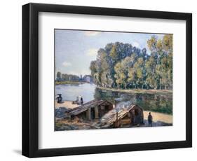 Cabins at the Loing Canal in Sunshine, 1896-Alfred Sisley-Framed Giclee Print