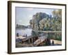 Cabins at the Loing Canal in Sunshine, 1896-Alfred Sisley-Framed Giclee Print