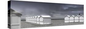 cabins beach-Gilbert Claes-Stretched Canvas
