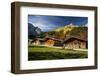 Cabins High in the Austrian Alps Fall Colors-Sheila Haddad-Framed Photographic Print