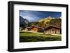 Cabins High in the Austrian Alps Fall Colors-Sheila Haddad-Framed Photographic Print