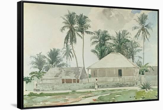 Cabins, Nassau, 1885-Winslow Homer-Framed Stretched Canvas