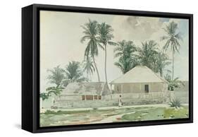 Cabins, Nassau, 1885-Winslow Homer-Framed Stretched Canvas