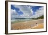 Cable Bay Waves Rolling in on the Golden Beach-null-Framed Photographic Print