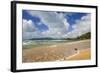 Cable Bay Waves Rolling in on the Golden Beach-null-Framed Photographic Print