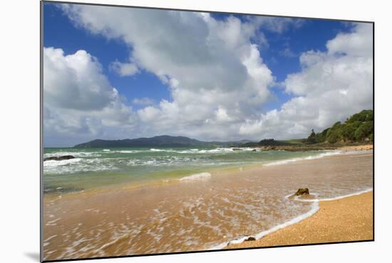 Cable Bay Waves Rolling in on the Golden Beach-null-Mounted Photographic Print