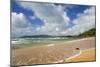 Cable Bay Waves Rolling in on the Golden Beach-null-Mounted Photographic Print