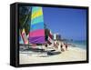 Cable Beach, Nassau, Bahamas, West Indies, Central America-Lightfoot Jeremy-Framed Stretched Canvas