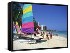 Cable Beach, Nassau, Bahamas, West Indies, Central America-Lightfoot Jeremy-Framed Stretched Canvas