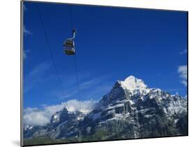 Cable Car and Mt Wetterhorn, Grindelwald, Bernese Oberland, Switzerland-Hans Peter Merten-Mounted Photographic Print