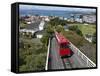 Cable Car and View over Wellington City and Harbour, North Island, New Zealand, Pacific-Nick Servian-Framed Stretched Canvas