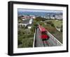 Cable Car and View over Wellington City and Harbour, North Island, New Zealand, Pacific-Nick Servian-Framed Photographic Print