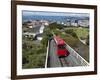 Cable Car and View over Wellington City and Harbour, North Island, New Zealand, Pacific-Nick Servian-Framed Photographic Print