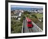 Cable Car and View over Wellington City and Harbour, North Island, New Zealand, Pacific-Nick Servian-Framed Photographic Print