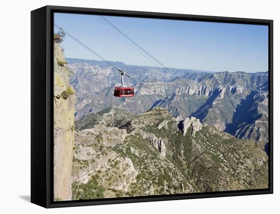 Cable Car at Barranca Del Cobre (Copper Canyon), Chihuahua State, Mexico, North America-Christian Kober-Framed Stretched Canvas