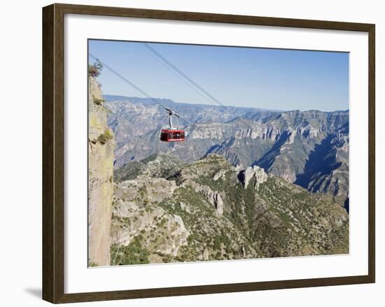 Cable Car at Barranca Del Cobre (Copper Canyon), Chihuahua State, Mexico, North America-Christian Kober-Framed Photographic Print