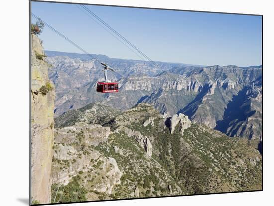 Cable Car at Barranca Del Cobre (Copper Canyon), Chihuahua State, Mexico, North America-Christian Kober-Mounted Photographic Print