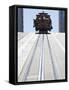 Cable Car Crossing California Street in San Francisco, California, USA-Gavin Hellier-Framed Stretched Canvas