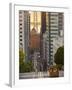 Cable Car Crossing California Street With Bay Bridge Backdrop in San Francisco, California, USA-Chuck Haney-Framed Photographic Print