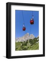 Cable Car Frara, in the Valley Kolfuschg, 'Puezgruppe' (Mountains) Behind, Dolomites, South Tyrol-Gerhard Wild-Framed Photographic Print