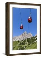 Cable Car Frara, in the Valley Kolfuschg, 'Puezgruppe' (Mountains) Behind, Dolomites, South Tyrol-Gerhard Wild-Framed Photographic Print