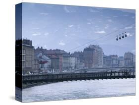 Cable Car, Grenoble, Isere, France-Walter Bibikow-Stretched Canvas