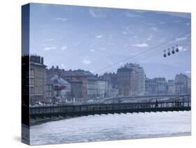 Cable Car, Grenoble, Isere, France-Walter Bibikow-Stretched Canvas