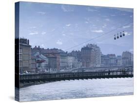 Cable Car, Grenoble, Isere, France-Walter Bibikow-Stretched Canvas