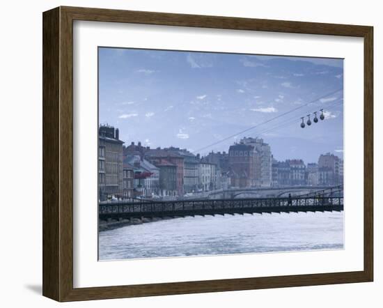 Cable Car, Grenoble, Isere, France-Walter Bibikow-Framed Photographic Print