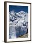 Cable Car in Front of Mt. Blanc from Mt. Brevent, Chamonix, Haute Savoie, Rhone Alpes, France-Jon Arnold-Framed Photographic Print