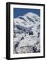 Cable Car in Front of Mt. Blanc from Mt. Brevent, Chamonix, Haute Savoie, Rhone Alpes, France-Jon Arnold-Framed Photographic Print