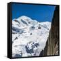 Cable Car in Front of Mt. Blanc from Mt. Brevent, Chamonix, Haute Savoie, Rhone Alpes, France-Jon Arnold-Framed Stretched Canvas