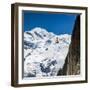 Cable Car in Front of Mt. Blanc from Mt. Brevent, Chamonix, Haute Savoie, Rhone Alpes, France-Jon Arnold-Framed Premium Photographic Print