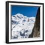 Cable Car in Front of Mt. Blanc from Mt. Brevent, Chamonix, Haute Savoie, Rhone Alpes, France-Jon Arnold-Framed Premium Photographic Print