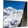 Cable Car in Front of Mt. Blanc from Mt. Brevent, Chamonix, Haute Savoie, Rhone Alpes, France-Jon Arnold-Mounted Premium Photographic Print