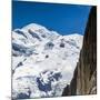 Cable Car in Front of Mt. Blanc from Mt. Brevent, Chamonix, Haute Savoie, Rhone Alpes, France-Jon Arnold-Mounted Premium Photographic Print