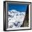 Cable Car in Front of Mt. Blanc from Mt. Brevent, Chamonix, Haute Savoie, Rhone Alpes, France-Jon Arnold-Framed Photographic Print