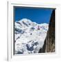 Cable Car in Front of Mt. Blanc from Mt. Brevent, Chamonix, Haute Savoie, Rhone Alpes, France-Jon Arnold-Framed Photographic Print