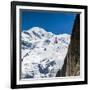 Cable Car in Front of Mt. Blanc from Mt. Brevent, Chamonix, Haute Savoie, Rhone Alpes, France-Jon Arnold-Framed Photographic Print