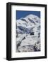 Cable Car in Front of Mt. Blanc from Mt. Brevent, Chamonix, Haute Savoie, Rhone Alpes, France-Jon Arnold-Framed Photographic Print