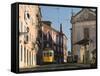 Cable Car in the Old Town, Lisbon, Portugal, Europe-Angelo Cavalli-Framed Stretched Canvas