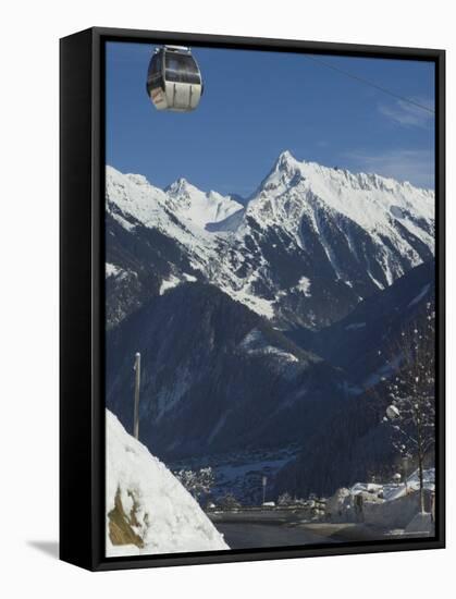 Cable Car, Mayrhofen Ski Resort, Zillertal Valley, Austrian Tyrol, Austria-Christian Kober-Framed Stretched Canvas
