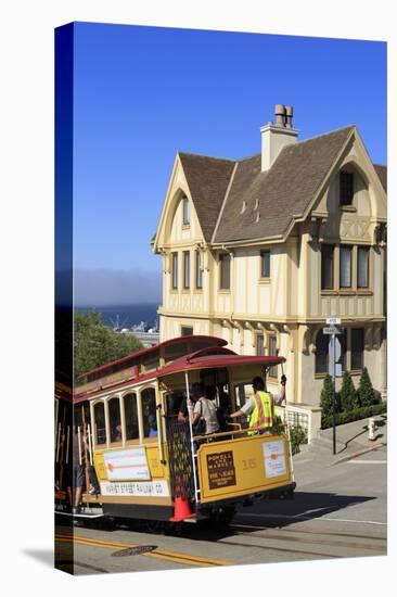 Cable Car on Hyde Street, San Francisco, California, United States of America, North America-Richard Cummins-Stretched Canvas