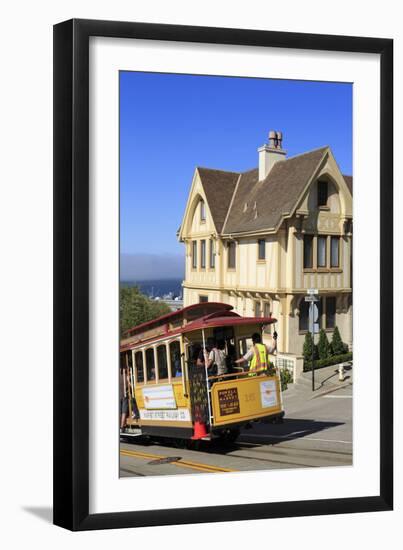 Cable Car on Hyde Street, San Francisco, California, United States of America, North America-Richard Cummins-Framed Photographic Print