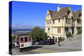 Cable Car on Hyde Street, San Francisco, California, United States of America, North America-Richard Cummins-Stretched Canvas